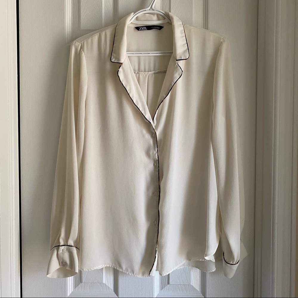 ZARA - Chiffon Button-up Blouse
